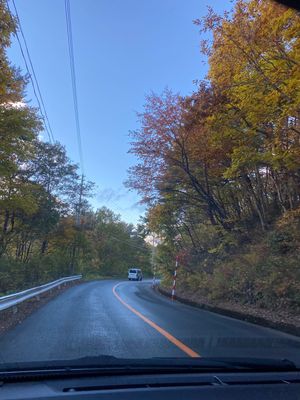 御釜の帰り道に晴れました なんで！