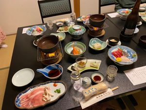 宿の夕食、朝食