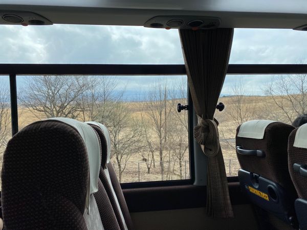 日本・静岡県「忍野八海の青さが見たくて(駿河湾フェリー・バス )」の写真：見事な曇天で富士山は見えず。
河口湖駅に...