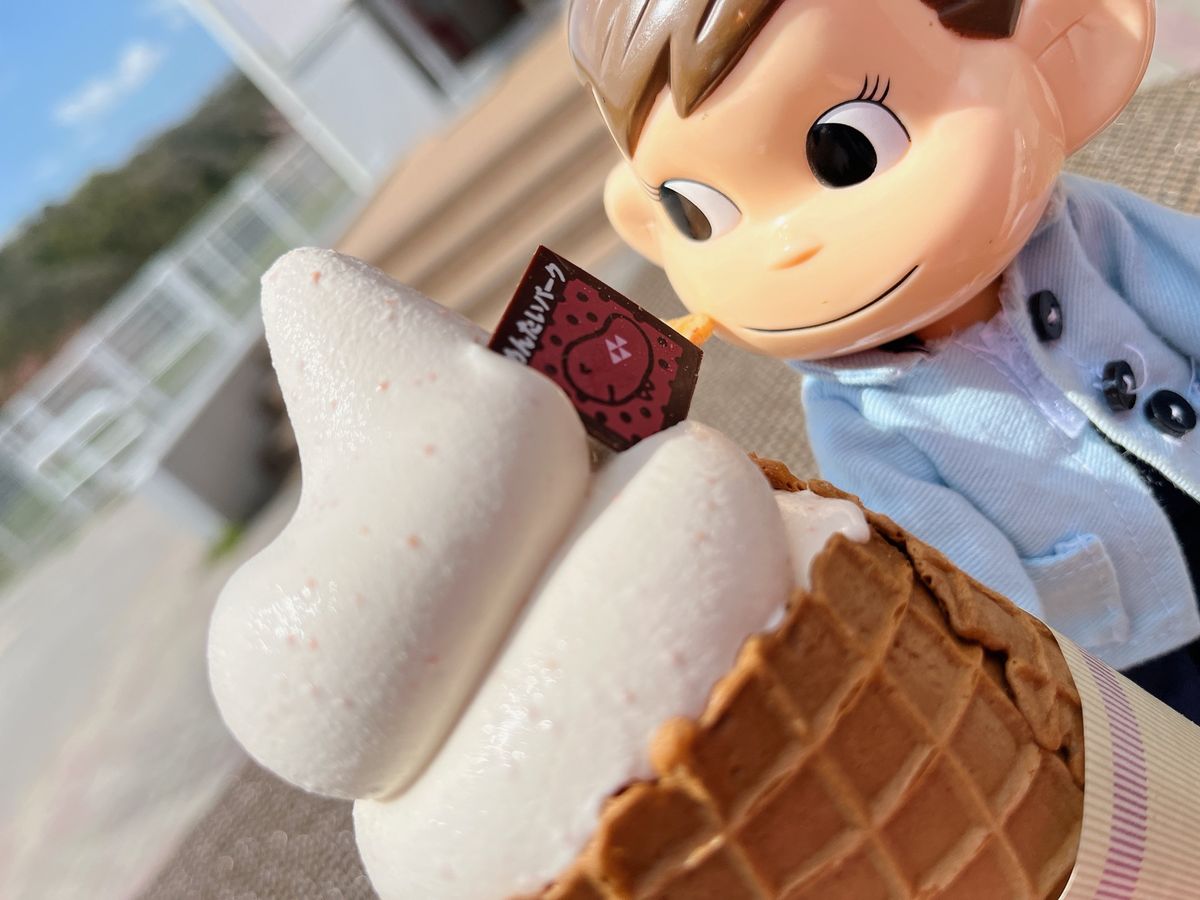 めんたいソフトクリーム🍦
めんたいのつぶつぶも入っていて、ピリ辛で美味しかった😋