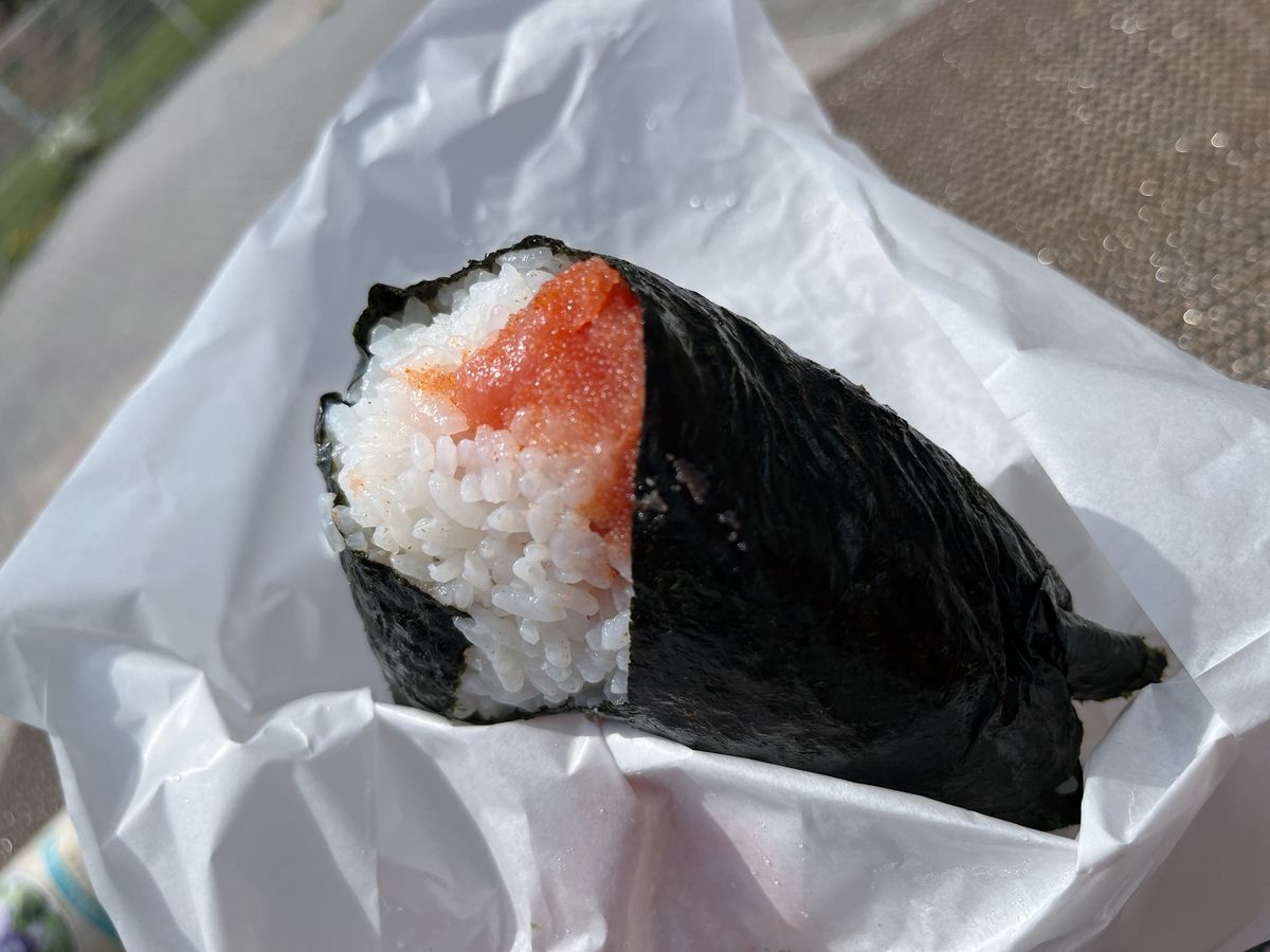 めんたいフランスと
めんたいおにぎり
おにぎりもフランスパンも
中に明太が...