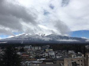 雲で山頂は見えませんでした。