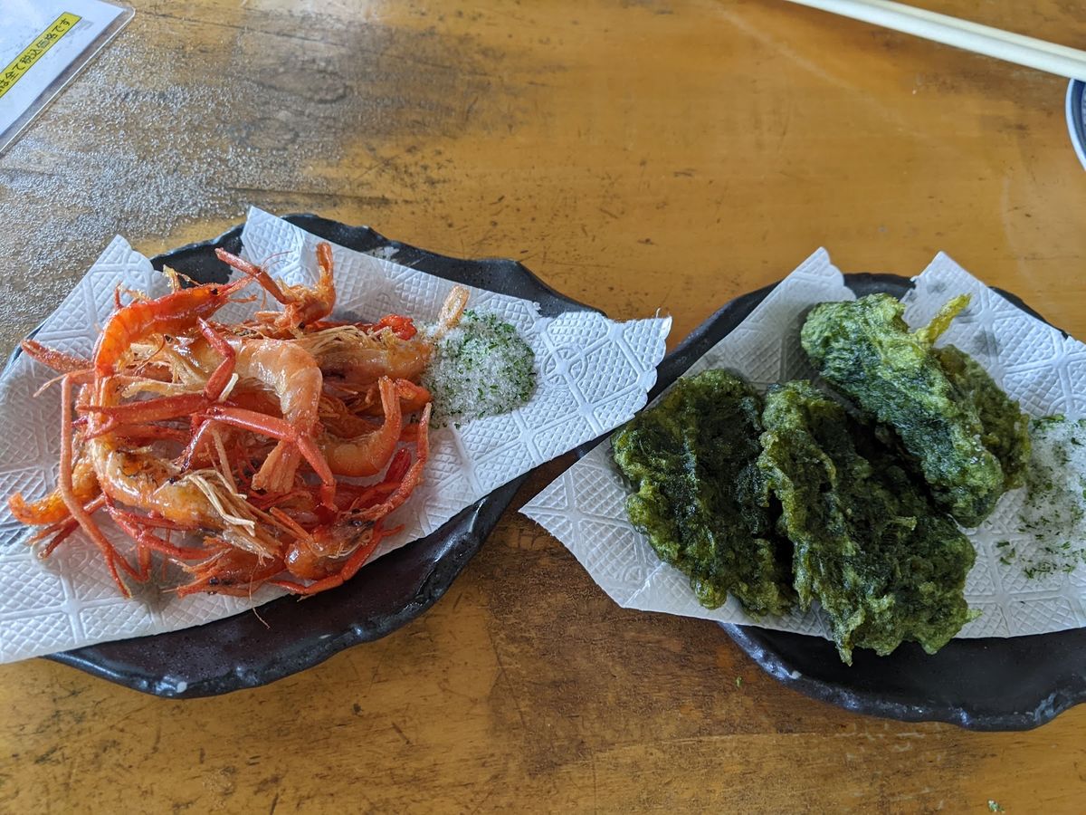 足摺岬😁
四万十川のうなぎと手長エビ、あおさ海苔の唐揚げ
四万十川の沈下橋...