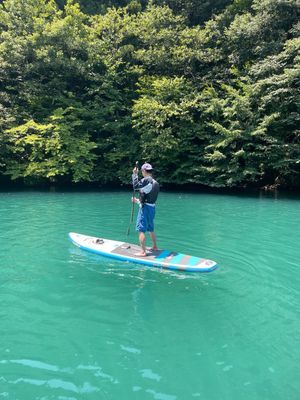 四万湖　SUP
インストラクターについて、SUPを教わった！
急旋回や止ま...