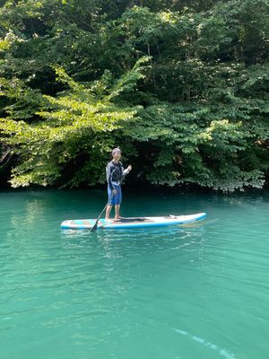 四万湖　SUP
インストラクターについて、SUPを教わった！
急旋回や止ま...