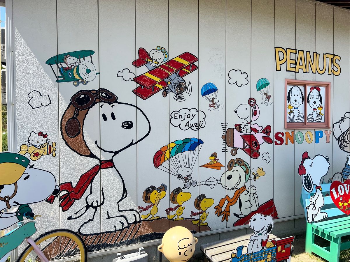 かわいいスヌーピーがいっぱい🥰
朝早く着いたから貸切でたくさん写真撮れた✨