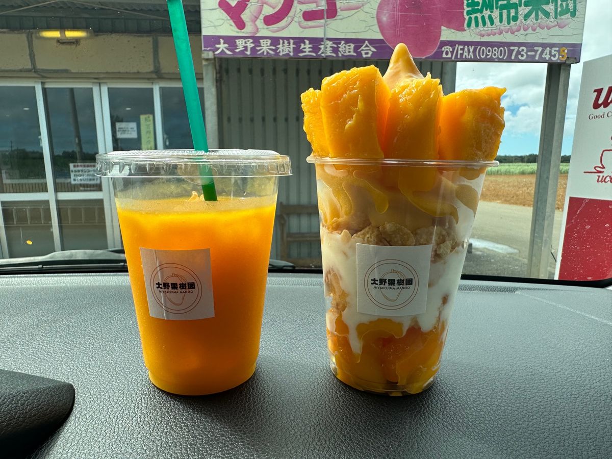 デザートはやっぱりマンゴー
モンテドールのバナナシェイクとサトウキビかき氷も