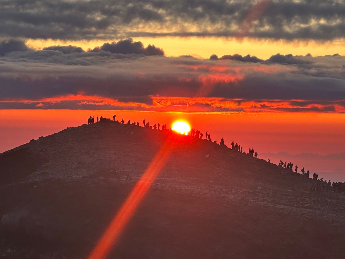 影富士、剣ヶ峰、御来光、三島岳、雲海