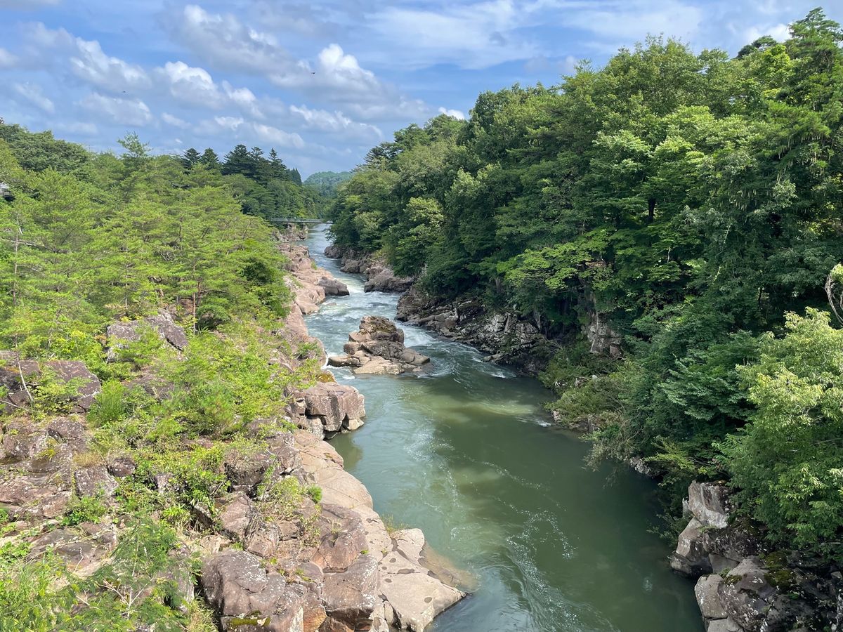 東北旅行の最後は厳美渓。