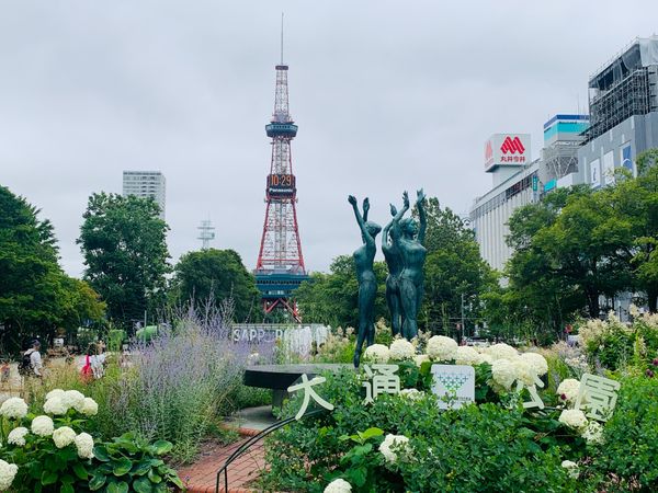 日本・北海道「夏！北海道、ラベンダーの旅」の写真：大通公演＆時計台