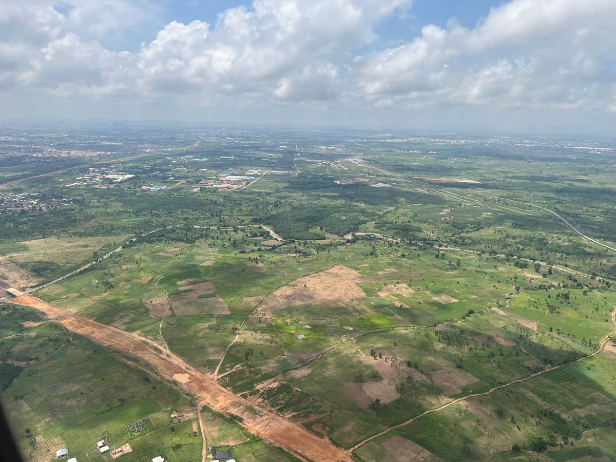アブジャ着陸前
