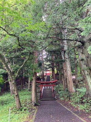 一戸から九戸村へ移動🚗して、九戸神社へ⛩