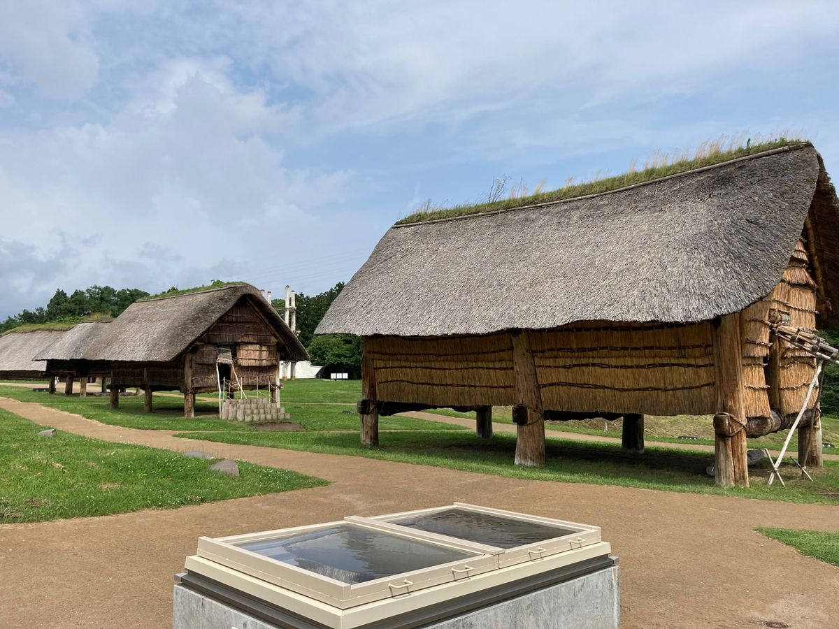 最終日は三内丸山遺跡へ。
教科書で見たものが目の前にある‼️
中まで入れる...