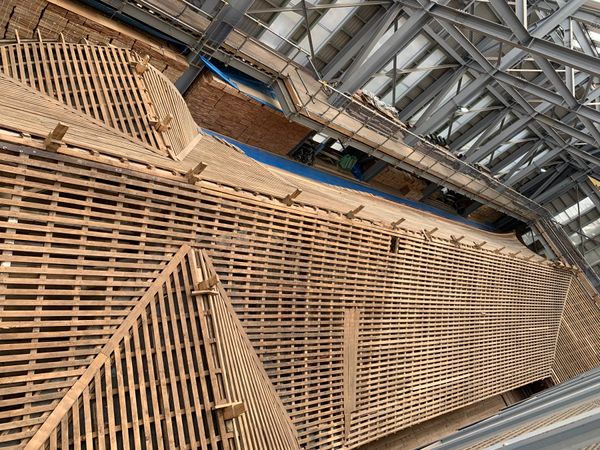 日本・京都府「比叡山から京都」の写真：改装中と抹茶ティラミス