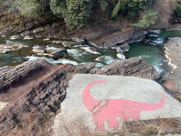日本・兵庫県「イチゴパフェの旅」の写真：恐竜の地