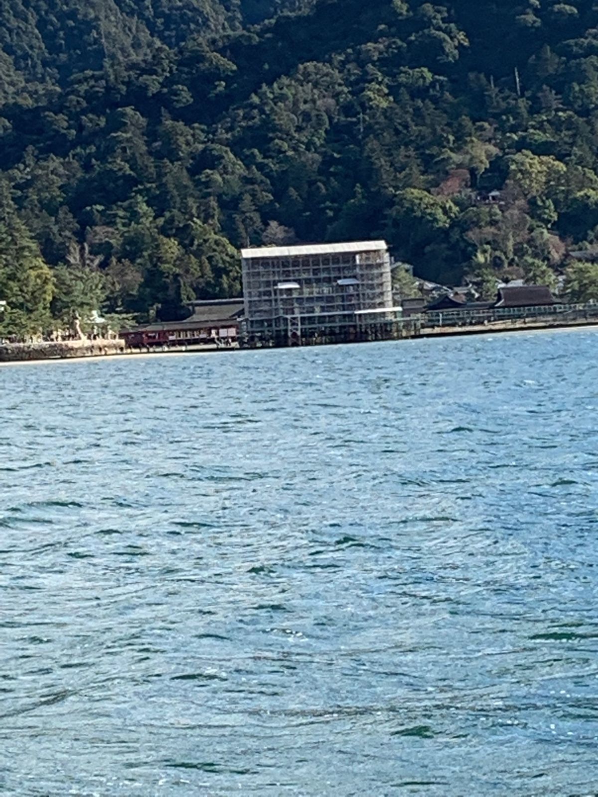 厳島神社、改装中