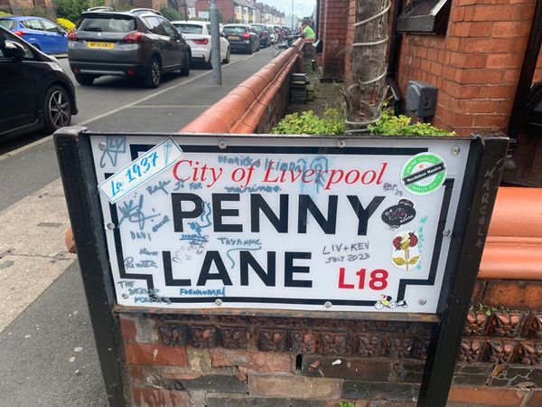 イギリス(英国)・リバプール「リバプール」の写真：結構、町全体にビートルズ関係は散らばって...