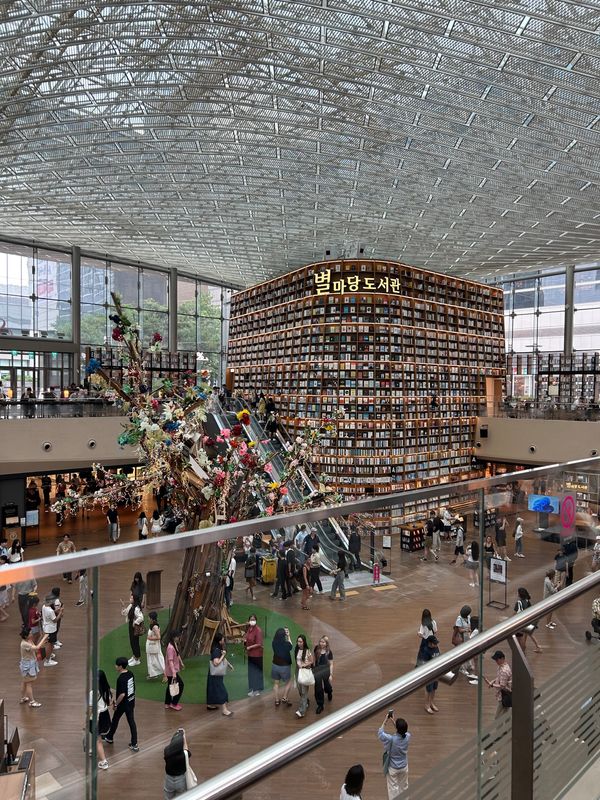 大韓民国 (韓国)・ソウル「初の韓国一人旅」の写真：友達と会って、コエックスモールにあるピョ...