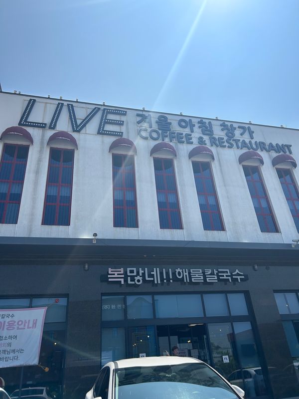 大韓民国 (韓国)・ソウル「初の韓国一人旅」の写真：お昼ごはんは、魚介カルグクスとチヂミを食...