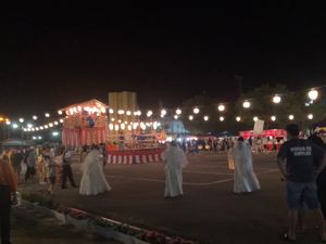 南会津の田島駅前の盆踊り