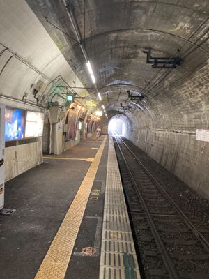 まずは東武線から乗り継いで湯西川温泉から。
トンネル駅です。