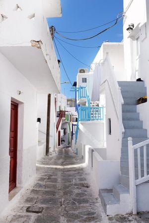ギリシャのミコノス島の街並み