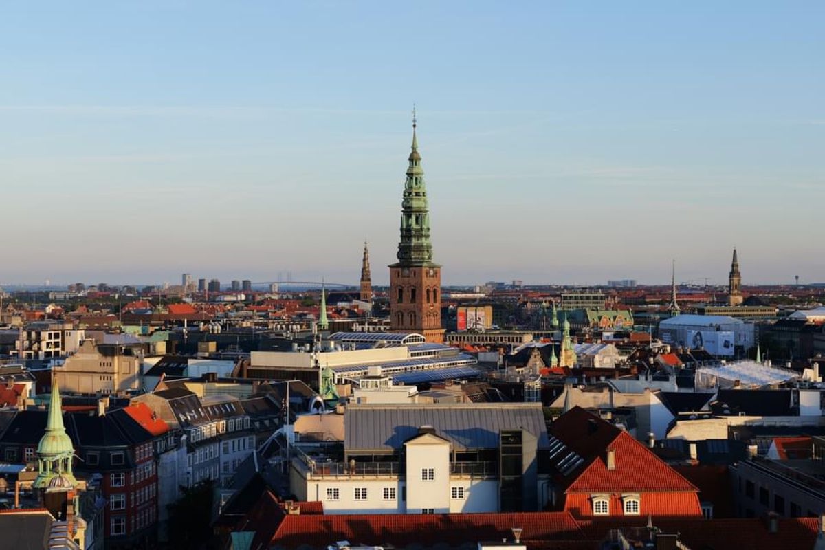 コペンハーゲンの町を眺めるために登った塔