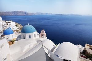 サントリーニ島のOia(イア)の町