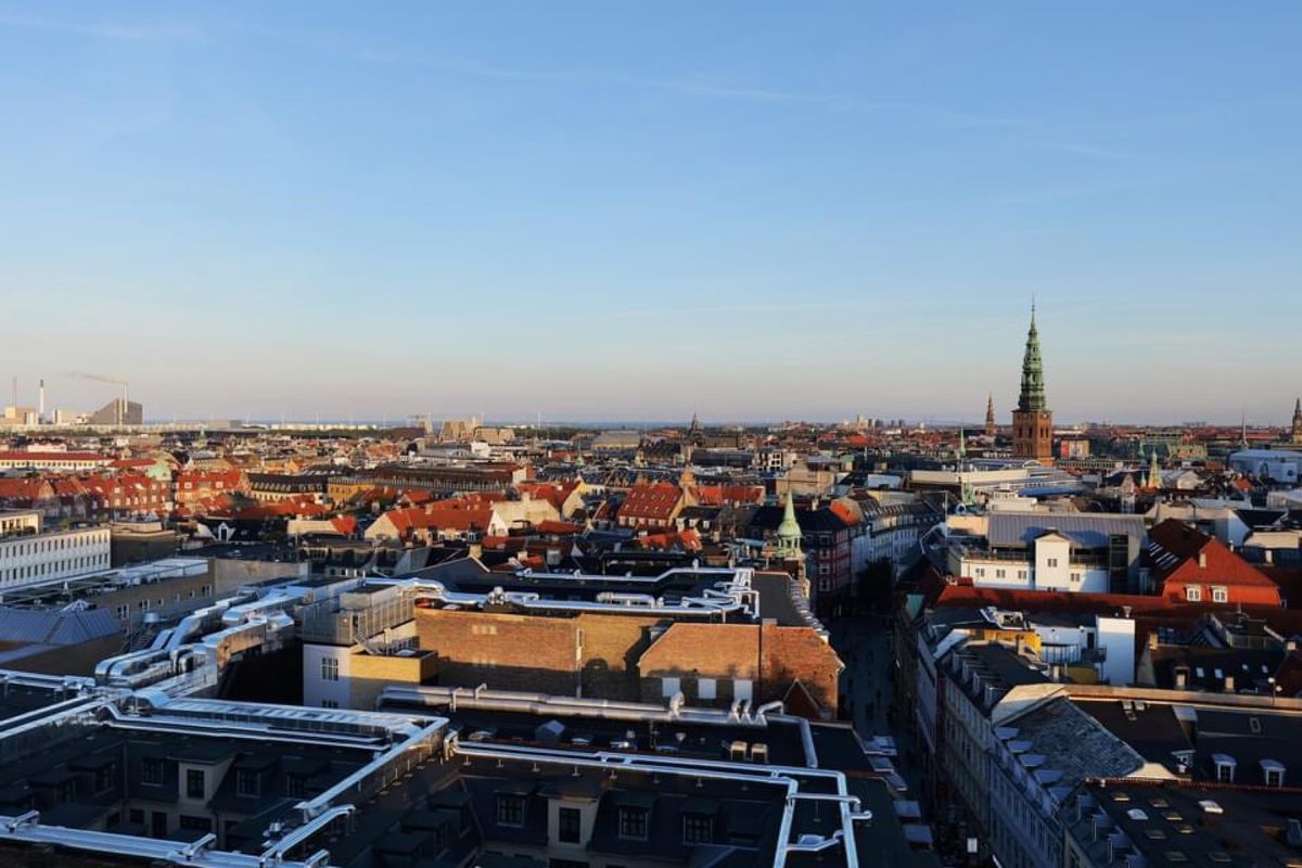 コペンハーゲンの町を眺めるために登った塔