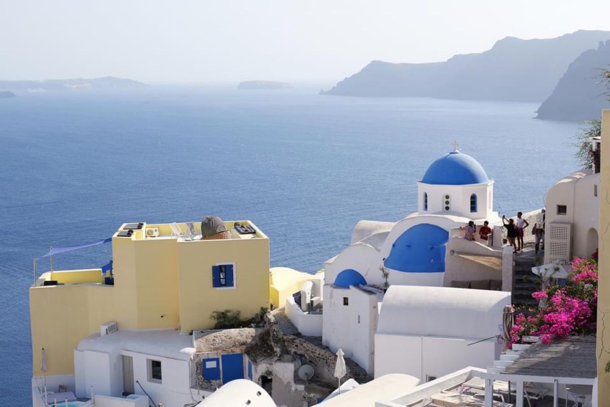 サントリーニ島のOia(イア)の町