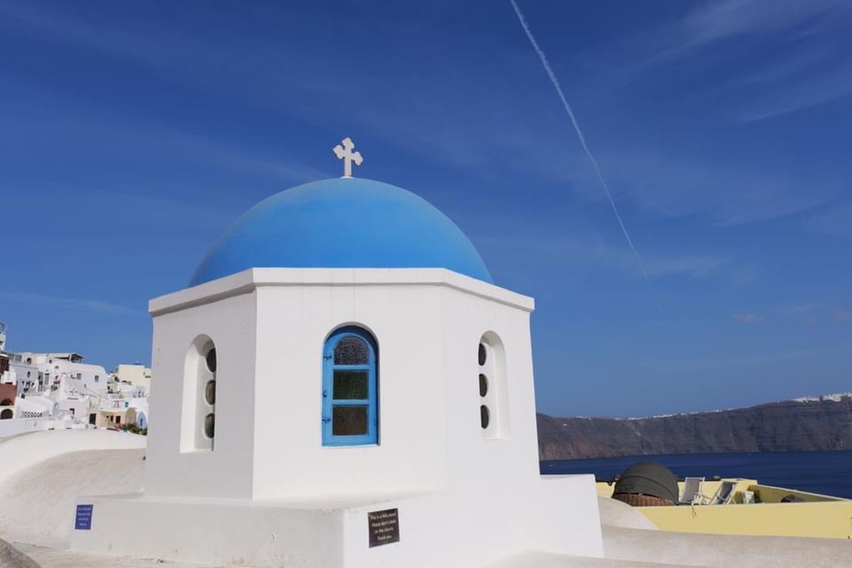 サントリーニ島のOia(イア)の町