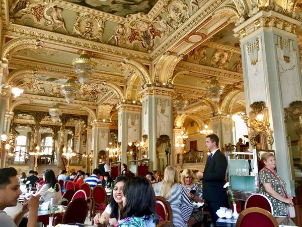 オランダ・スキポール「NRT ✈︎ HKG ✈︎ MPX ✈︎ VIE 🚇 BUD ✈︎ AMS ✈︎ HKG ✈︎ NRT 」の写真：翌日は世界で一番豪華なカフェと言われるニ...