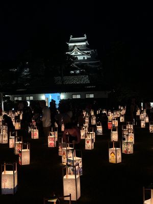灯籠祭りの松江城と月山富田城
バラパンと出雲ぜんざいは外せません