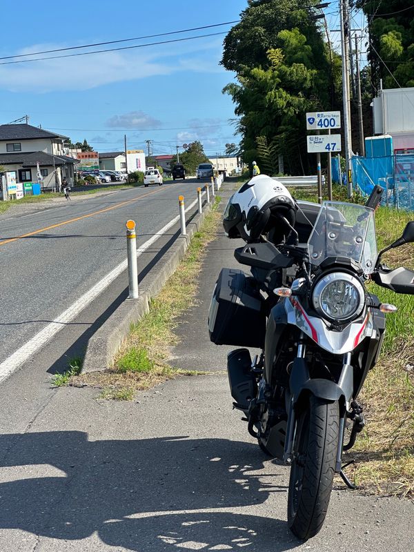 日本・青森「夏旅2023国道4号で青森を目指す！」の写真：400kmポスト！
だんだん、何でこんな...
