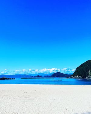 お天気良くて海も空も青くて気持ちいい✨城の浜海水浴場のマリンリゾートキング...