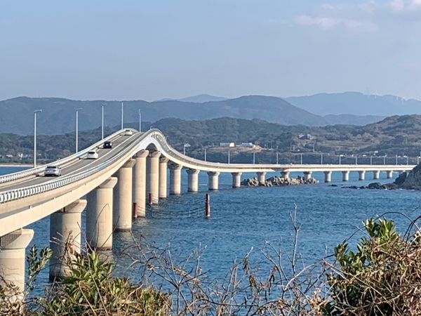 日本・山口県「年末旅行」の写真：角島大橋