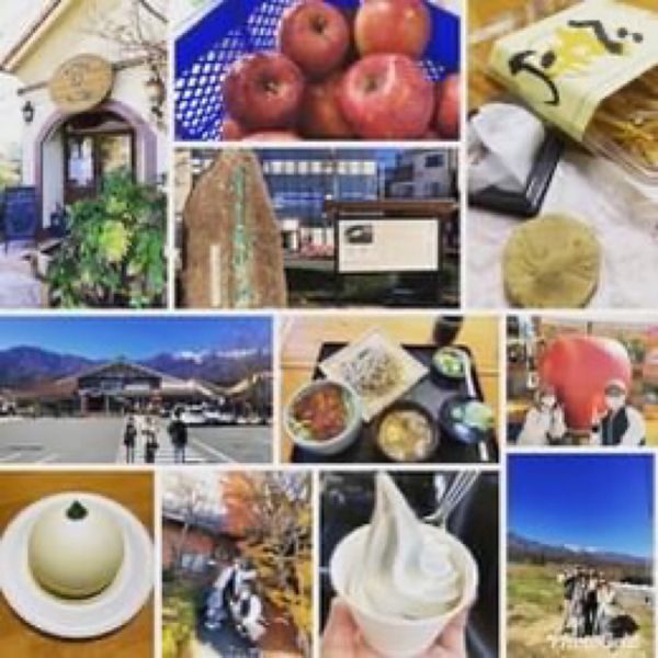 日本・長野県「松川りんご　信州そば　ソースカツ丼　」の写真