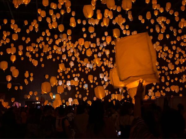 日本・セントレア「七夕スカイランタン」の写真