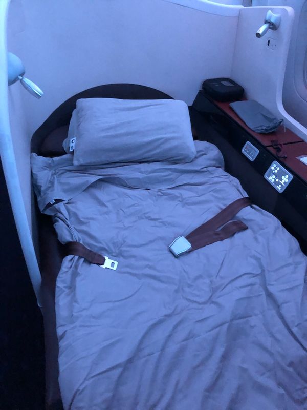 アメリカ(米国)・ニューヨーク「2022.04 ORD.MIA.JFK」の写真：お腹いっぱいになり、お休みなさい