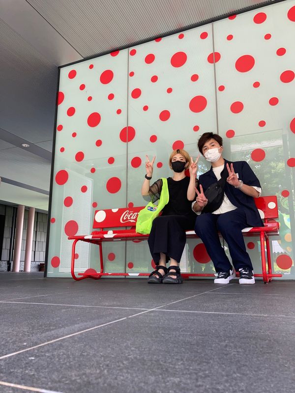 日本・長野県「松本旅行」の写真：松本市美術館 。
草間ワールドでした。