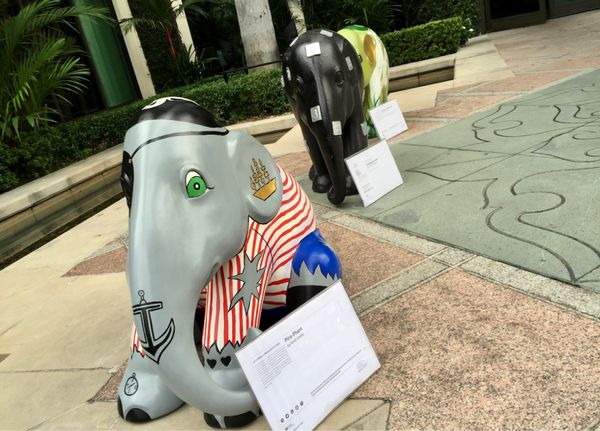 香港・跑馬地 Happy Valley「NRT ✈︎ HKG ✈︎ BKK ✈︎ HKG ✈︎ NRT」の写真：象の置物が至る所に。