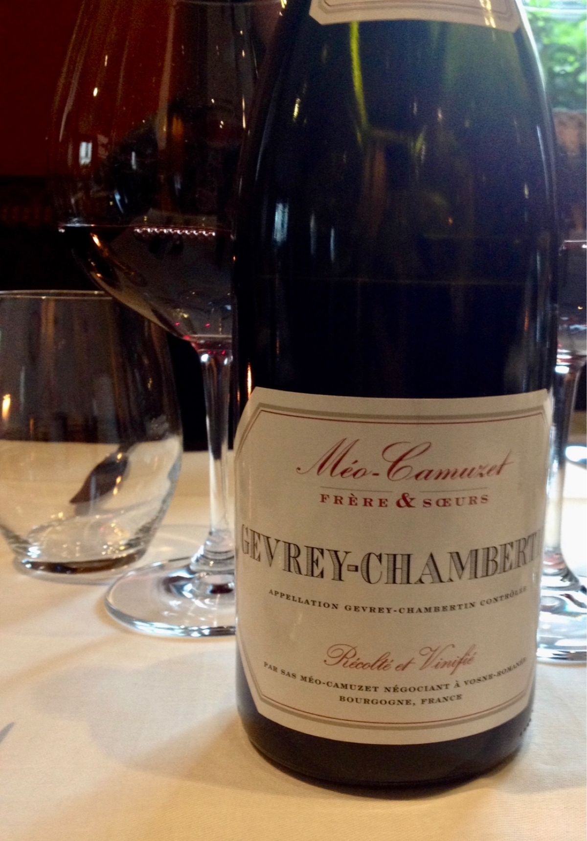 LE BRISTOL

ワインはメオ•カミュゼ、ジュヴレ シャンベルタン。