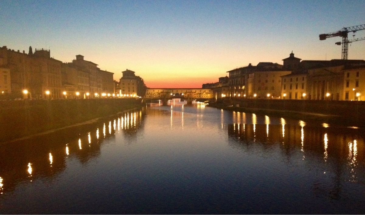 ポンテ•ベッキオの夕暮れ