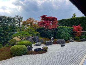 大徳寺の興臨院。秋の特別公開中でした。門前の紅葉が綺麗でした。