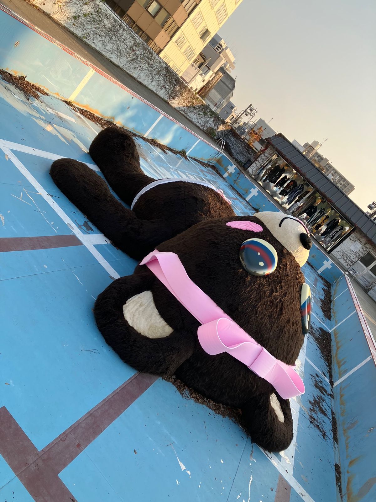 旧小学校での作品。