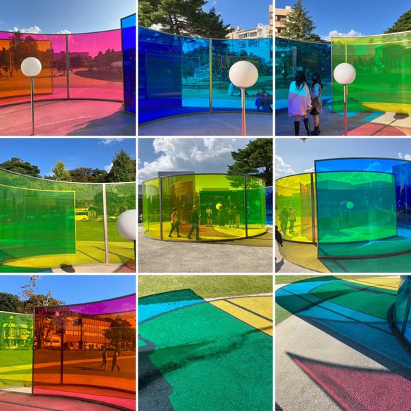 日本・石川県「let's金沢」の写真：21世紀美術館へ！

プールの予約も取れ...