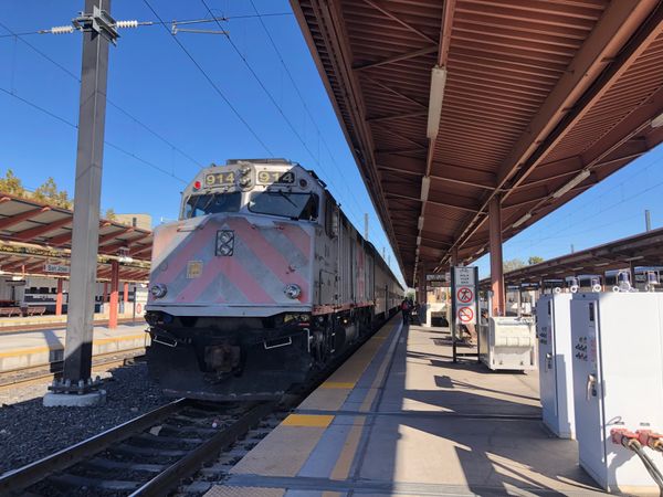 アメリカ(米国)・サンフランシスコ「2023.10SFO」の写真：サンノゼ着
丁度、コーストスターライトが...