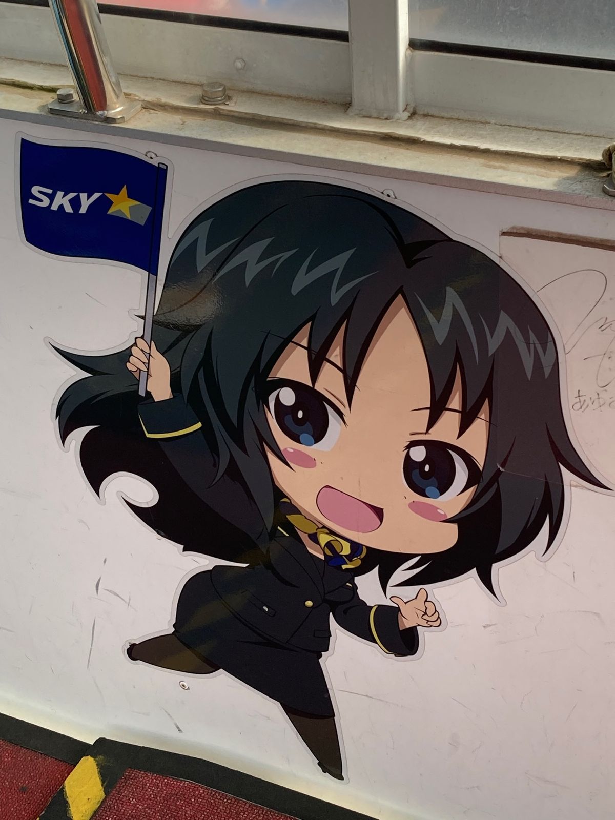 茨城はガルパンの舞台となっていることもあって、タラップにはメインキャラクタ...