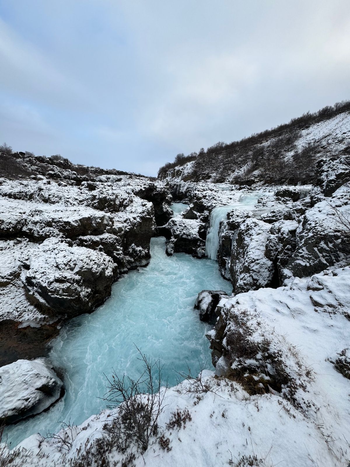 Barnafoss（バルナフォス）

ものすごい勢いの滝と川で、ニュージー...